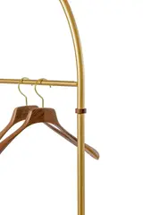 Вешалка ARCO Gold/Walnut с зеркалом и полкой