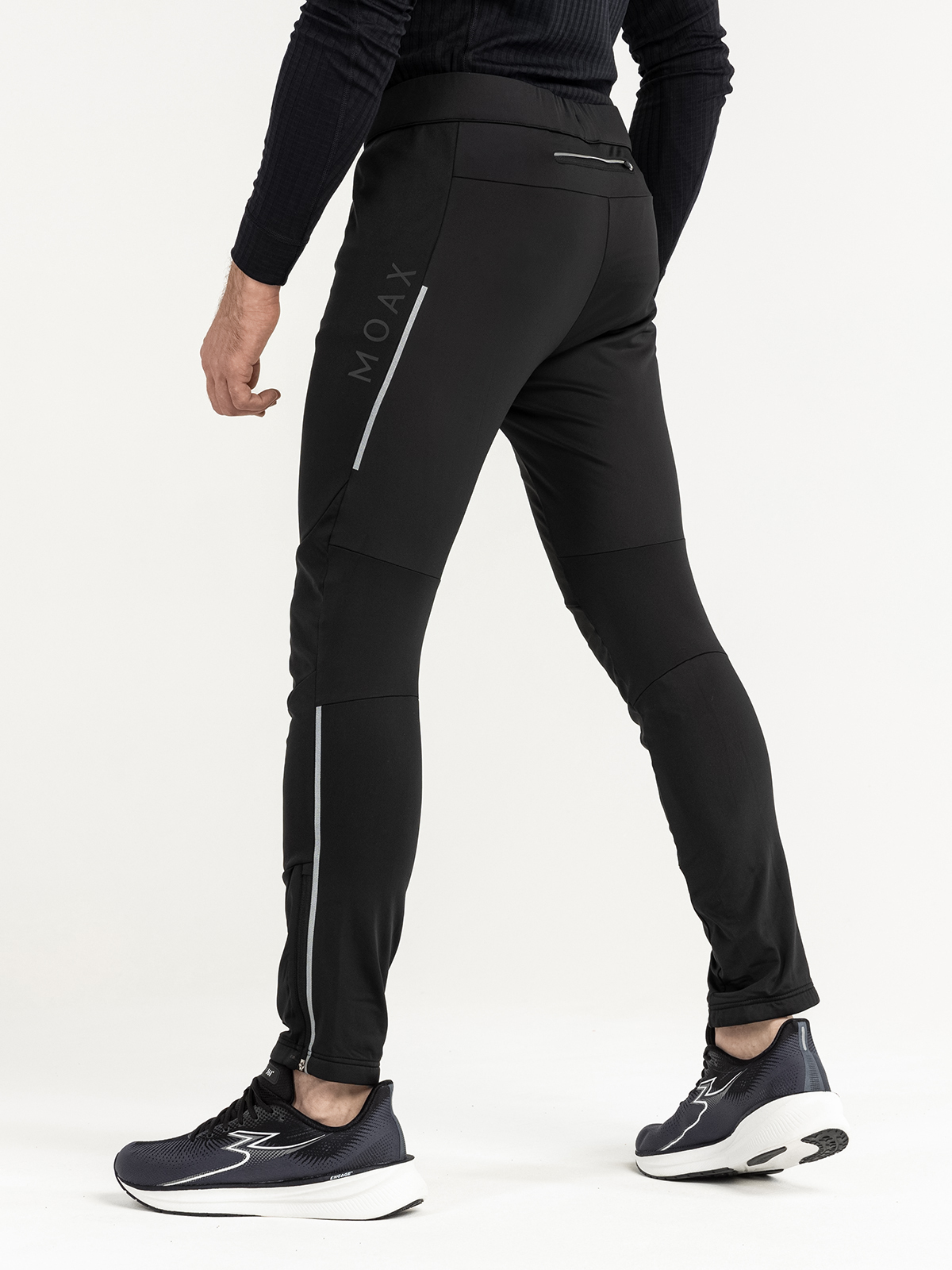 Мужской тренировочный лыжный костюм Moax Navado Hybrid Softshell лайм-черный - 13