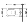 Duravit D-Code 21420900002 Унитаз моноблок 695х360 мм, с отдельным бачком (не вкл.бачок), слив универсальный,цвет белый