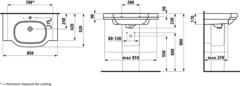8106860001041 УМЫВАЛЬНИК LAUFEN LB3 CLASSIC 85