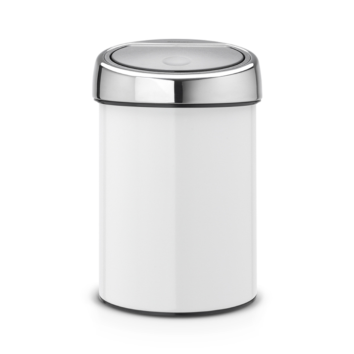 Мусорный бак Brabantia Touch Bin (3л), Белый, арт. 364488 - фото 1