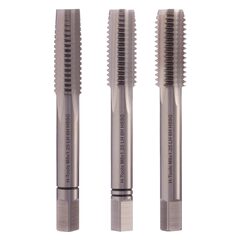 Метчик М 8,0х1,25 (Комплект 3шт, левый) DIN352 HSS-G 6h 56мм a=4,9 H-Tools 230080LIHT