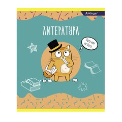 
          Тетрадь предметная 24л. А5 "Литература " со справочным материалом, скрепка, мелованный картон (стандарт), блок офсет, Alingar "Умный котик"