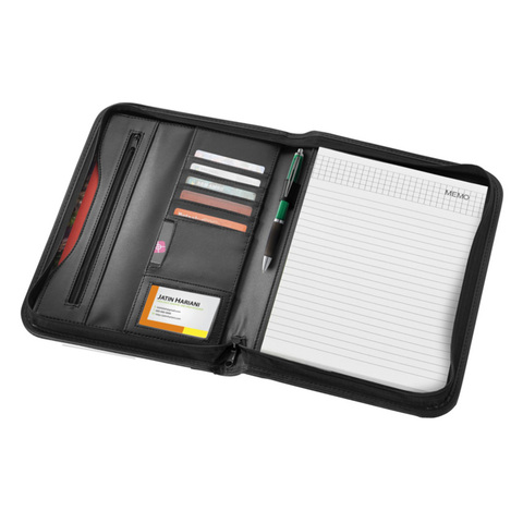 Папка Ebony A4 на молнии (Чёрный)