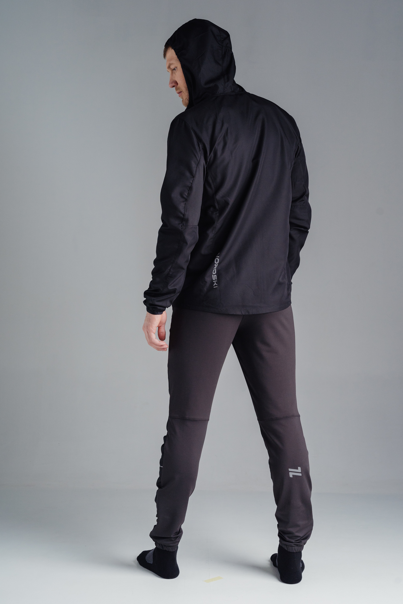 Nordski Jr Run куртка для бега детская Black/Orange - 4