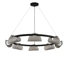 08447-8A,19(16) Люстра Каспи черный d95 h150 Led 8*6W (4000K). ТМ Kink Light