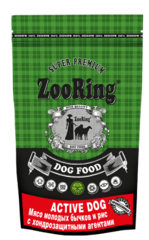 ZooRing Active dog сухой корм для собак (говядина) 2 кг