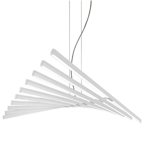 Люстра Rhythm Horizontal Wide белая длина 207см.