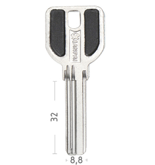 Заготовка вертикального ключа 12663 MSM-3D 3паза 32mm