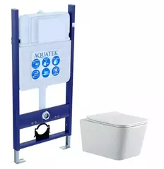 Aquatek Либра New SET AQUATEK ЛИБРА N-14 Инсталляция с унитазом, цвет: белый фото