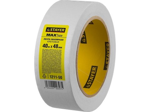 STAYER MAXTape 48 мм х 40 м, креповая, малярная лента, MASTER (1211-50) (6штук)