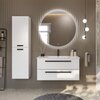 Cezares ECO-CER-1000-2C-SO-GR-P Тумба под раковину, цвет: графит