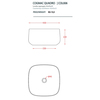 ArtCeram COL006 05 34 ArtCeram COGNAC Раковина настольная Quadro 43x43 см, цвет матовый белый, Saniglaze