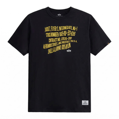 Футболка Alpha Industries Alpha Warped Label Tee Black (Черный)