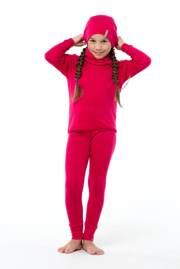 Janus Princess Wool комплект термобелья детский малиновый