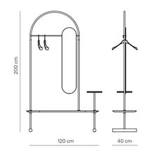 Вешалка ARCO Black/Walnut