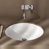 Geberit VariForm 500.752.01.2 Раковина с установкой под столешницу овальной формы, 50х40 см, без отв. под смеситель, с отв. перелива