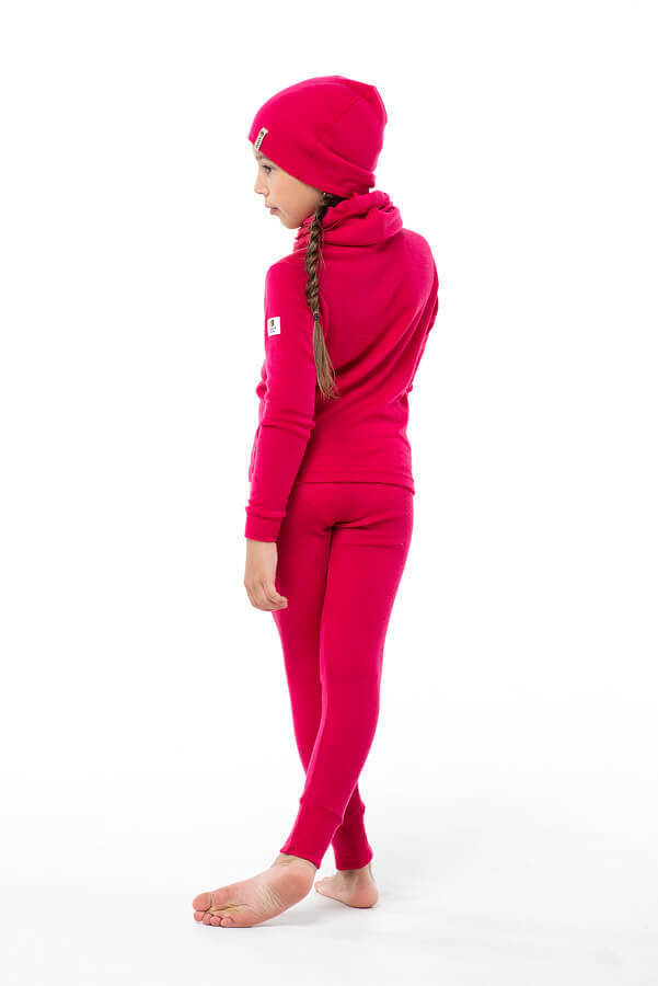 Janus Princess Wool комплект термобелья детский малиновый - 2