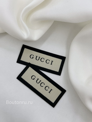 Бирка Гучч. черно-бежевая 55 мм