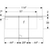 Geberit Option 500.207.00.1 Зеркальный шкаф с подсветкой, три двери, 120x70x15см