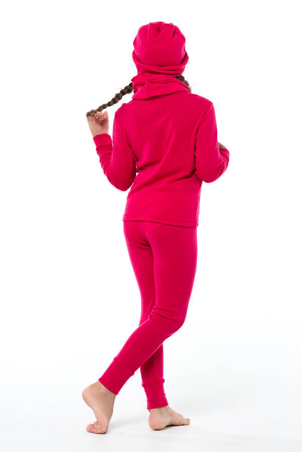 Janus Princess Wool комплект термобелья детский малиновый - 3