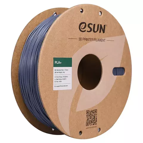 Катушка пластика PLA+ ESUN 1.75 мм 1кг., серая