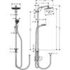 Hansgrohe Crometta S 27270000 Душевая система внешнего монтажа 120,8 см с верхней лейкой 24х24 см