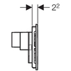 Geberit Sigma40 115.600.SI.1 Клавиша смыва для унитаза