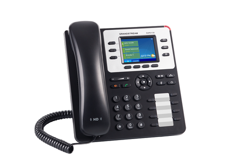 Grandstream GXP2130v2 - IP телефон. 3 SIP аккаунта, 3 линии, цветной LCD, PoE, (1GbE) Gigabit Ethernet, 8 BLF, Bluetooth