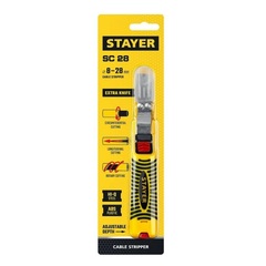 STAYER SC-28, 8 -2 8 мм, стриппер для снятия изоляции кабелей (2-45303)
