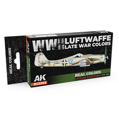 Набор красок AK Interactive Real Colors - WWII Luftwaffe Late War Colors