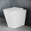 Ceramica Nova Highlight CN1812 Напольный пристенный унитаз-соло с ультра тонким сидением с функцией плавного закрытия, цвет: белый