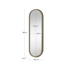 Зеркало Tiare металлическое 31 x 101 см
