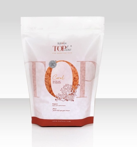 Воск горячий (пленочный) ITALWAX Top Formula Coral (Коралл) гранулы 750гр