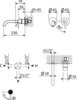 Cezares LEAF-BLI2-20-L-01-W0 Смеситель для раковины встраиваемый, цвет: хром