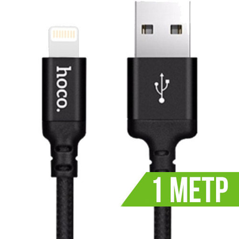 Кабель USB - Lightning 1м Hoco X14 - Черный Кабель USB - Lightning 1м Hoco X14 - Черный