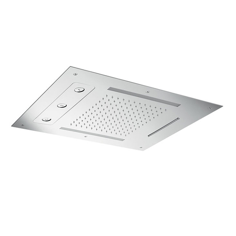 Almar E044190.BS Встраиваемый верхний душ 48х63 см, 3 типа струи, хромотерапия, цвет нержавеющая сталь брашированная