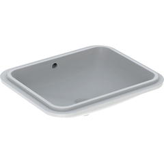 Geberit VariForm 500.764.01.2 Раковина с установкой под столешницу прямоугольной формы, 50х40 см, без отв. под смеситель, с отв. перелива фото