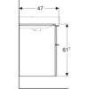 Geberit Smyle Square 500.354.JK.1 Тумба под раковину 88.4x61.7x47см, Темно-серый / Матовое покрытие