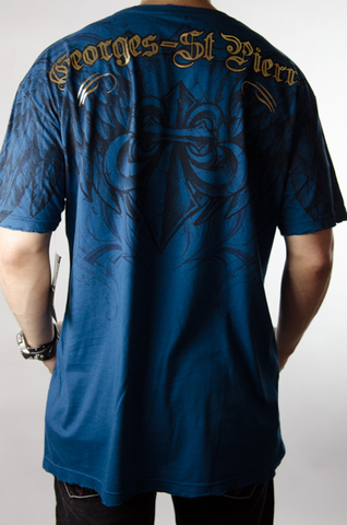 Affliction | Футболка мужская GSP WINGS TEE A2015 спина