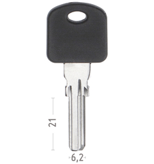 Заготовка вертикального ключа 10434 PALLADIUM E-197 пласт кв.спец.Apex-трос КНР