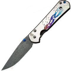 Фото Нож складной Lg. Sebenza 21 Unique Seagrass Graphics, Raindrop Damascus