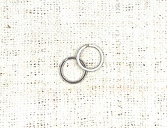 Кольцо плоское для ключей и брелока, металл, d 2,7 см, никель