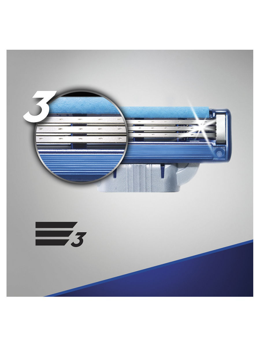 Лезвия для бритья Gillette MACH3 turbo в экономной упаковке (4 шт)