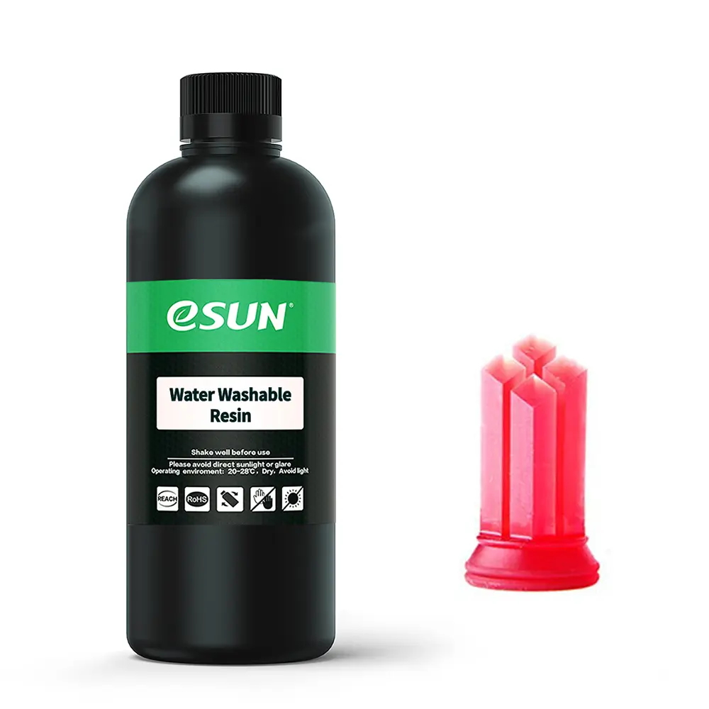 Фотополимер ESUN Water Washable красный прозрачный (0,5 кг)