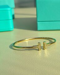 Браслет T жесткий Tiffany качество white/rose VGOLD