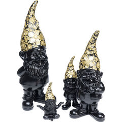 Фигура декоративная Gnome Standing «Стоячий гном» 61 см, Чёрный/Золотой