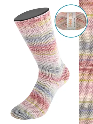Пряжа Lana Grossa Meilenweit 100 Merino Extrafine Cremoso 4122