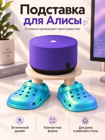 FOR YOU Подставка для колонки Алиса голубые кроксы
