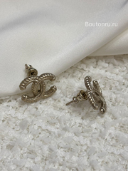 Серьги гвоздики Шан. матовое серебро